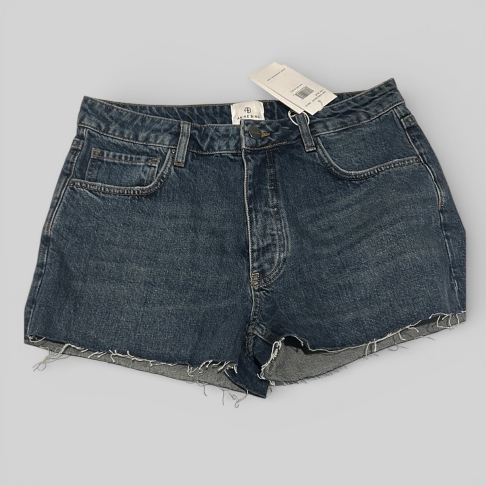 Anine Bing New classic mini shorts distressed size 30 mod preppy cotton